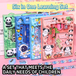 Nuovo Set di 6 pezzi di cancelleria creativa del fumetto, studente <span class=keywords><strong>e</strong></span> bambino che imparano il cofanetto regalo, disponibile all'ingrosso - Product Image 3