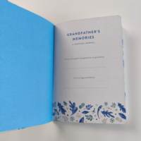 Carnet à couverture rigide en PU personnalisé de 15,5*21,5 cm avec logo estampé à chaud argenté, Livre de souvenirs pour grand-père, Vente en gros