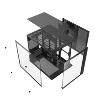AntarcChill Factory OEM ODM Gaming PC Case With Fanz Micro ATX SPCC Tempered Glass USB3.0 Computer Case