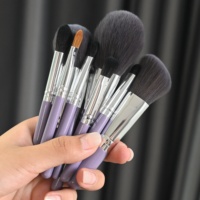 Pinceau cosmétique à logo personnalisé, taille de voyage, ensemble de pinceaux de maquillage à faible quantité minimale de commande