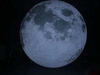 Ballon gonflable de lune d'éclairage attrayant PVC LED accrochant les pleins ballons d'impression pour la décoration