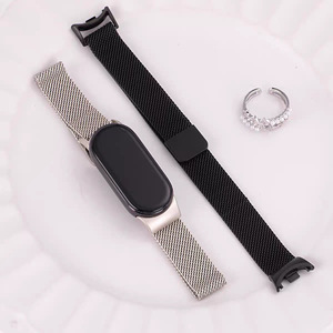 Correa de Malla Milanesa de Metal Compatible con <span class=keywords><strong>Mi</strong></span> <span class=keywords><strong>Band</strong></span> 10 9, Cierre Magnético, Correa Integrada de Acero Inoxidable para <span class=keywords><strong>Mi</strong></span> <span class=keywords><strong>Band</strong></span> 10 Cerámica - Product Image 4