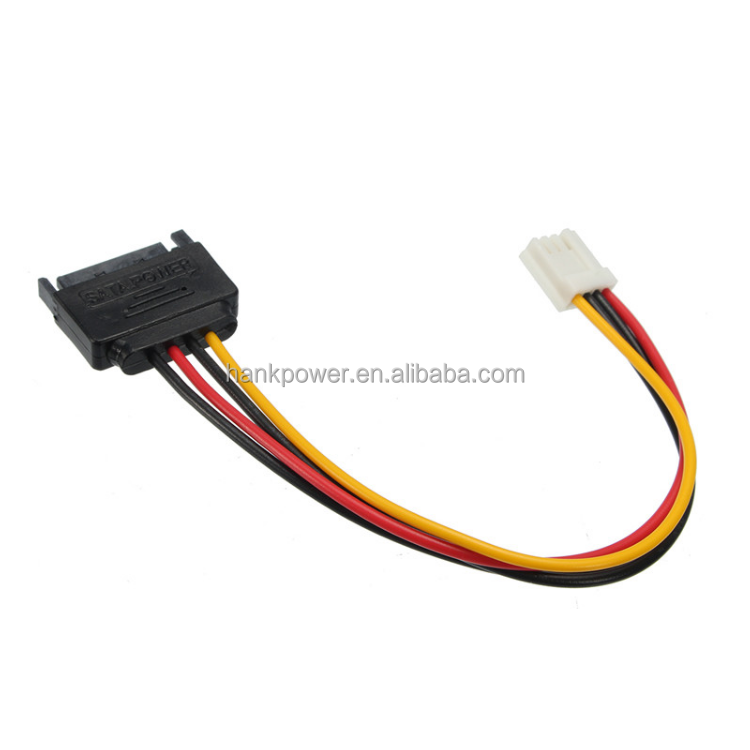 EMagTech 2 Pack FDD 4 Pin Male SATA 15 Pin Female Disk Adapter