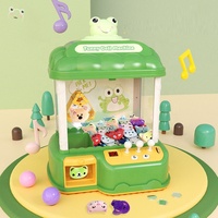 Mainan cakar Mini boneka penangkap permainan arcade mesin penjual otomatis mesin boneka pengambil elektronik yang dioperasikan dengan lampu dan musik