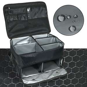 Organisateur de coffre de golf tactique à 2 couches casier de <span class=keywords><strong>voiture</strong></span> pliable avec compartiment à chaussures ventilé (convient à 2 paires) mallette de rangement de voyage - Product Image 1