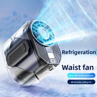 Kipas Portabel Mini Plastik Baru Yang Dipasang Di Pinggang Model F83/F49/F66 Senter Tampilan Digital 100 Kecepatan USB Tahan Lama dengan Baterai USB