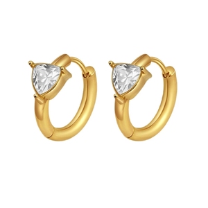 LT-MS-756 Zircon thép không gỉ Bông tai cho phụ nữ hợp thời trang 18K mạ Hoops đa năng đồ trang sức thời trang bán buôn nhà máy - Product Image 5