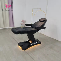 Chaise d'examen médicale esthétique inclinable électrique moderne à 3 moteurs, table de massage de spa, lit de beauté cosmétique pour le visage