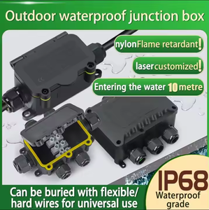 Caja de conexiones de PC ignífuga IP68 impermeable al aire libre, conexiones de cable de bisagra de tres vías subterráneas enterradas en agua sumergida - Product Image 2