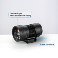 Projecteur de recherche marin commercial étanche 12V 24V DC pour véhicules et bateaux, connecté à la batterie, pour alerte d'évacuation en cas d'incendie forestier
