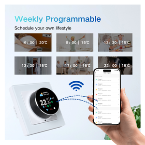 <span class=keywords><strong>Thermostat</strong></span> intelligent à écran couleur TFT, <span class=keywords><strong>programmable</strong></span> hebdomadaire, multifonctions, pour usage domestique, sortie d'usine ODM/OEM - Product Image 3