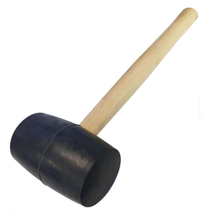 Martillo de Goma All Star con Mango de Madera, Cabeza Negra, Martillo de Madera para Uso Industrial y Doméstico - Instalación de Azulejos en Cocina, Baño y Piso - Product Image 3