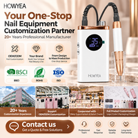 Machine à ongles professionnelle sans fil HOWYEA 40000RPM, perceuse à ongles électrique rechargeable portable pour salon de manucure