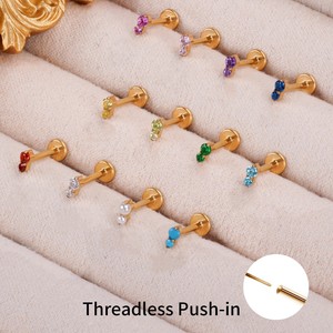 Piercing per Trago in Titanio G23, Anello Monore a Pressione, Labret, Piercing per Labbra, Cartilagine, Gioielli per il Corpo per Donne e Uomini - Product Image 4
