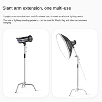 Grand trépied multifonctionnel en acier inoxydable de type C pour studio, support de lumière magique pour la photographie