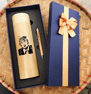 ขวดน้ำเก็บความร้อนไม้ไผ่5โหนดทันสมัยพร้อมฝาปิดแบบ Inox และหลอดไม้ไผ่สำหรับดื่มโดยตรงสำหรับกลับไปโรงเรียน - Product Image 6