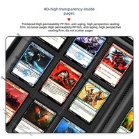 Vente en gros d'album à fermeture éclair en cuir PU à 9 pochettes pour cartes à collectionner, 360 pochettes à chargement latéral, grande capacité, TCG pour cartes Pokémon