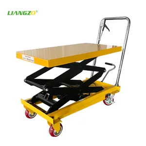 10.LIANGZO pürüzsüz ve kullanışlı hareketlilik ağır çift makas hidrolik kaldırma masa arabası