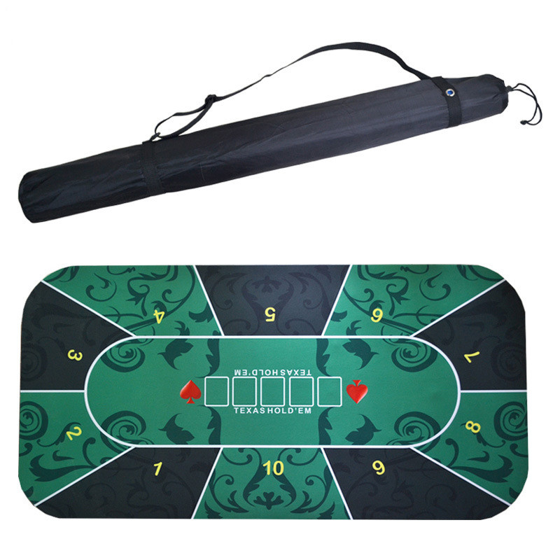 Poker Accessories Board Game Table Top Digital printing Suede Casino Layout 120*60Cm Texas Hold'em Tablecloth Rubber Mat