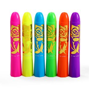 Kit de peinture corporelle lavable à 6 couleurs, crayons de peinture UV pour le visage, pour le maquillage de festival - Product Image 1