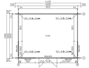 11m ² Casa de madera de color rojo Europeo de lujo Casa pequeña para recreación - Product Image 4
