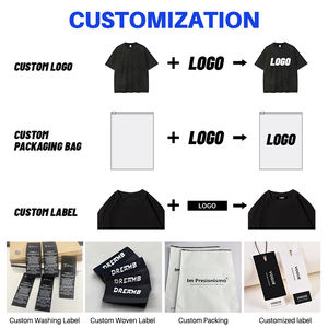 تيشيرت رجالي سادة بالجملة HIC، ثقيل الوزن، قطن 100%، 260 جرام/متر مربع، مقاس كبير، قابل للتخصيص - Product Image 4