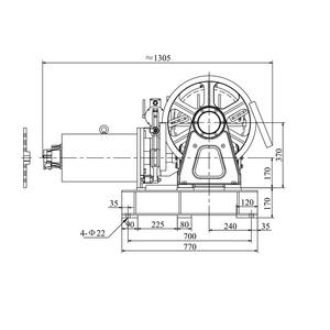 लिफ्ट कर्षण मशीन YJ240B लिफ्ट गियर कर्षण मशीन YJ200A TORIN ड्राइव कर्षण मशीन लिफ्ट 6000kg के लिए - Product Image 2