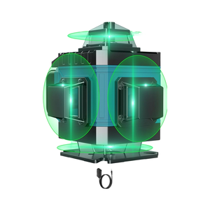 ميزان ليزر ذاتي التسوية 16 خطًا للأعمال اليدوية بزاوية 360 درجة مع خطوط متقاطعة خضراء، وجهاز تحكم عن بعد، وسطوع قابل للتعديل، وبطاريتين - Product Image 1