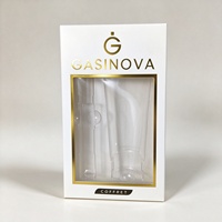 Boîte cadeau haut de gamme écologique réutilisable avec fenêtre en PVC et doublure en éponge, emballage autoportant pour crème contour des yeux et soins de la peau
