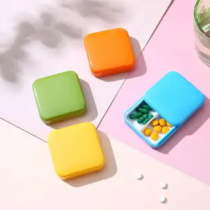 Benutzer definierte Kunststoff-Pillen etui Täglicher Gebrauch Am/Pm Pill Organizer Flache 7-Tage-Pillenbox