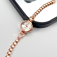 Jam Tangan Kecil Asli yang Indah untuk Gelang, Bahan Alloy, Quartz, Tahan Air, Fashion Pelajar, Bernilai Tinggi