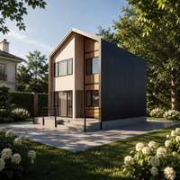 Villa modulaire moderne de 36 m², maison de vacances avec salle de bain, imperméable, personnalisable pour les centres de villégiature