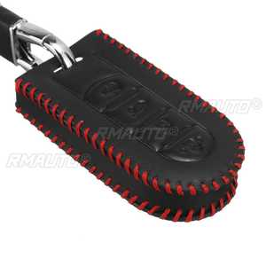 Housse de protection pour clé de voiture en cuir PU avec porte-clés pour Perodua MYVI/BEZZA/AXIA SE/ARUZ - Product Image 4