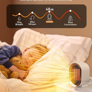 Indoor Electric Portable Space <b>Heater</b> 1200W Personal Desk <b>Heater</b> with Thermostat for <b>Small</b> Room Bedroom Quiet Heating Ceramic - Product Image 6