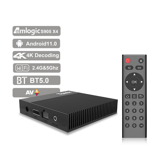 IHOMEMIX TANIX X4 TV Box Set Top Box Amlogic S905X4 Dual Band WIFI 4G/32G 8K HD IPT