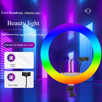Portable 18 pouces Selfie Fill LED Ring Light Soft Video Makeup avec télécommande 2700k-7000k Photographic Lighting Stand Studio