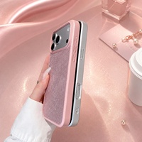Étui de téléphone en cuir PU de luxe antichoc pour iPhone