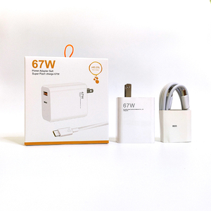Nuovo arrivo 2 IN 1 <span class=keywords><strong>A</strong></span> + <span class=keywords><strong>C</strong></span> 67w 25w USB & tipo <span class=keywords><strong>C</strong></span> caricabatterie con cavo di tipo <span class=keywords><strong>C</strong></span> ricarica veloce adattatore per caricabatterie <span class=keywords><strong>A</strong></span> muro per xiaomi - Product Image 1