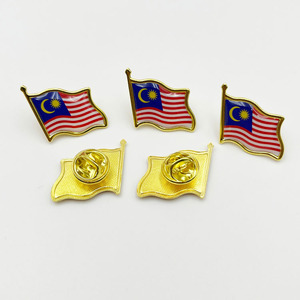 Pins de Solapa con Bandera Nacional Moderna al por Mayor, Insignias de Esmalte con Recubrimiento Epóxico y Cierre de Mariposa, Pins Metálicos de Países del Mundo - Product Image 3