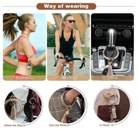 Rond grand léopard tournesol bracelet en cuir bracelet cercle gland bracelet porte-clés bracelet