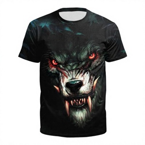 T-shirts personnalisés pour hommes de haute qualité, sublimation, impression 3D complète, designs personnalisés, vente en gros, 100% polyester, respirant, respectueux de l'environnement - Product Image 6