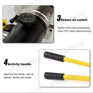 Outils de sertissage hydrauliques à pompe à deux vitesses de 32 mm à course de bélier de conception compacte HHY-400B avec tête de sertissage C - Product Image 3