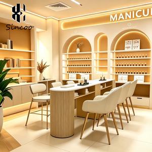 Manufacturer Fashion Light Luxury Style <b>Nail</b> Art Table Simple Chair Customizable Colors Single Double-Special <b>Nail</b> Table <b>Desk</b> - Product Image 3