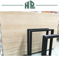 Dalles de travertin beige italien Romano pour intérieur, dalles de marbre travertin beige