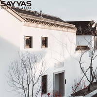Fenêtre à battant en bois recouvert d'aluminium SAYYAS, résistante aux ouragans, haute sécurité, isolation thermique, verre triple isolant Low-E, Energy Star