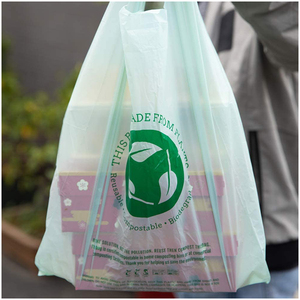 OEM Custom White Plastic T-Shirt <b>Bag</b> with Flat <b>Pack</b> Stack Display for Retail Grocery Checkout Packaging Bulk Supply Orders - Product Image 2