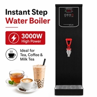 Chauffe-eau commercial électrique 15L – Distributeur d'eau chaude instantanée professionnel – Machine de chauffage d'eau avec réservoir