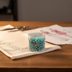 Perle di Ilan Perla 8mm 80g Blu Cielo per Decorazione di Abiti - Product Image 2