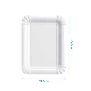 10 vassoi monouso in cartone in politene misura 7 (34.5x26.5cm)-per dessert e pasticcini - Product Image 2