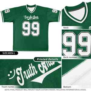 Tontons Custom Retro Transpirable Tallas grandes Poliéster Fútbol Recortado Oversized American Mesh Jersey - Product Image 5